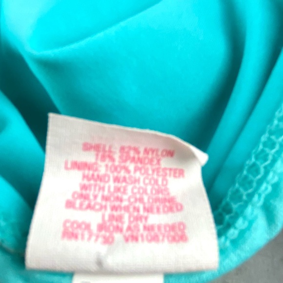 Xhilaration Boho Bikini Bottom Aqua Teal Floral Paisley Side Tie String Bikini L - Picture 9 of 10